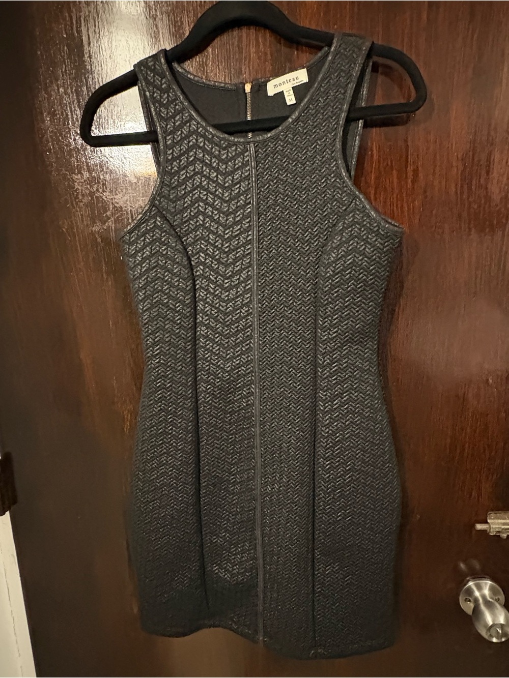 Bundle 3 for $15. Monteau Charcoal Textured Sleeveless Sheath Dress. Size Medium